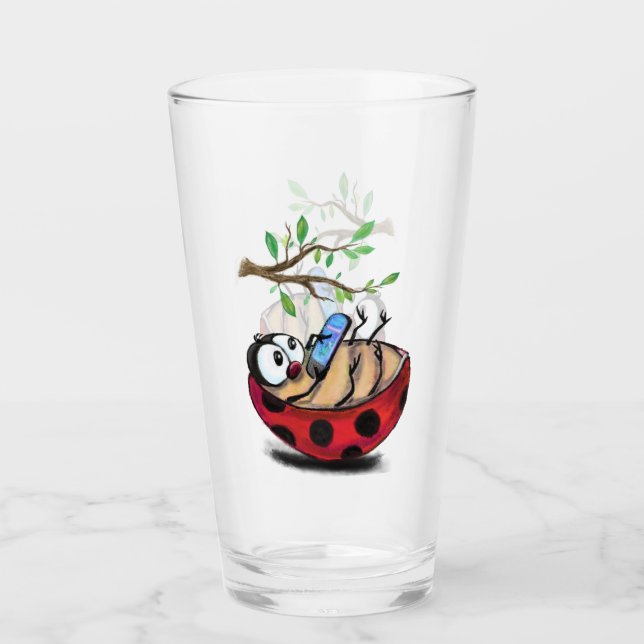 Funny Ladybug Glass (Front)