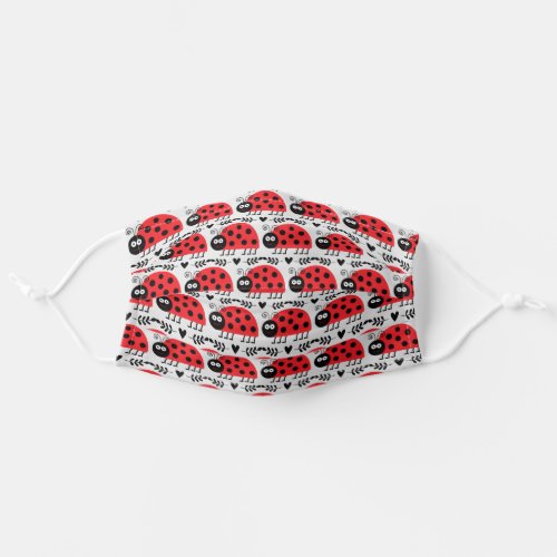 Funny Ladybug Lover Gift Adult Cloth Face Mask