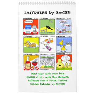 Funny Laftovers Food Cartoons 18-Month Calendar