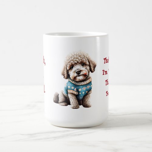 Funny Lagotto Romagnolo in Christmas Sweater Coffee Mug