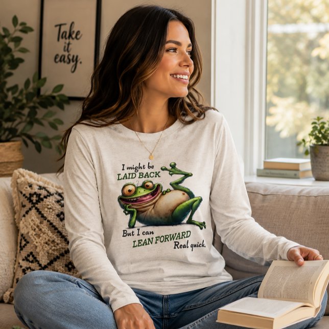Funny Laid Back Frog Tri-Blend Shirt (Creator Uploaded)
