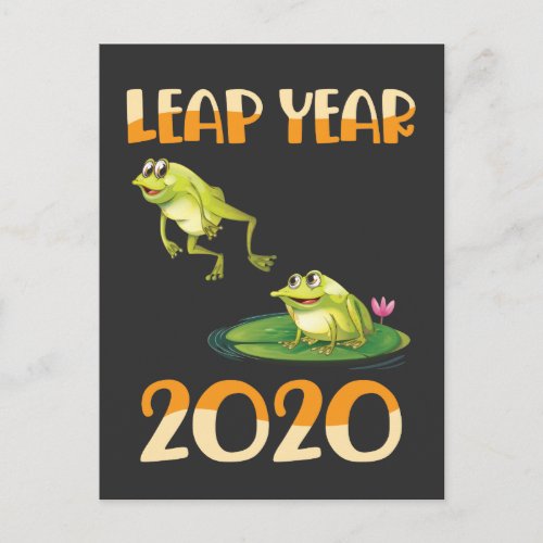 Funny Lake Animals February 29th 2020 Leap Day Postcard