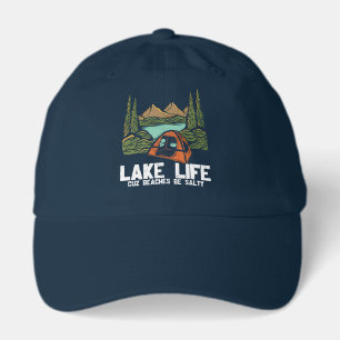 Funny lake life word art  hat