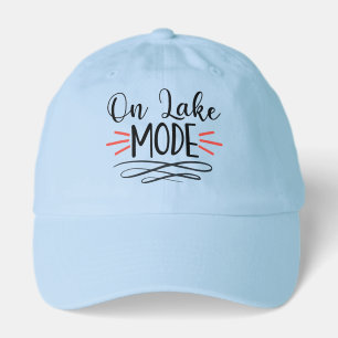 Funny lake mode word art hat