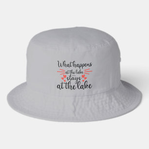 Funny lake word art bucket hat