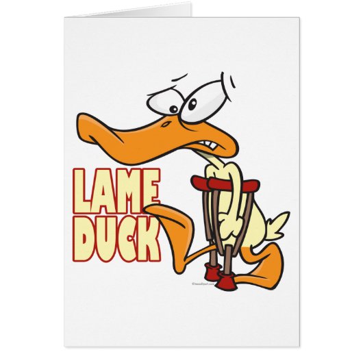 funny lame duck cartoon cards (Front)