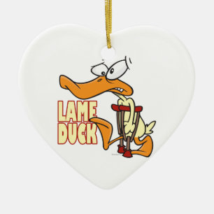 funny lame duck cartoon ceramic ornament