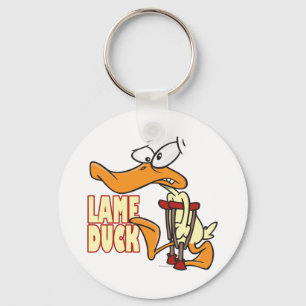 funny lame duck cartoon keychain