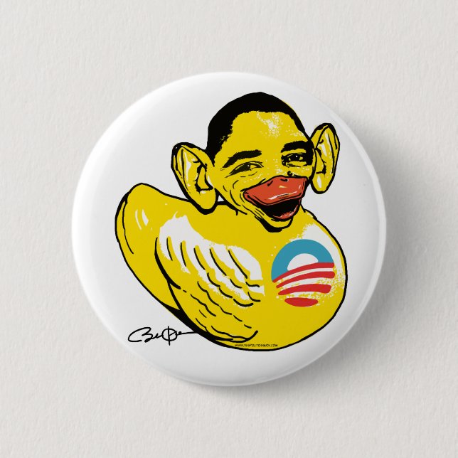 Funny Lame Duck Potus Obama Gear Button (Front)