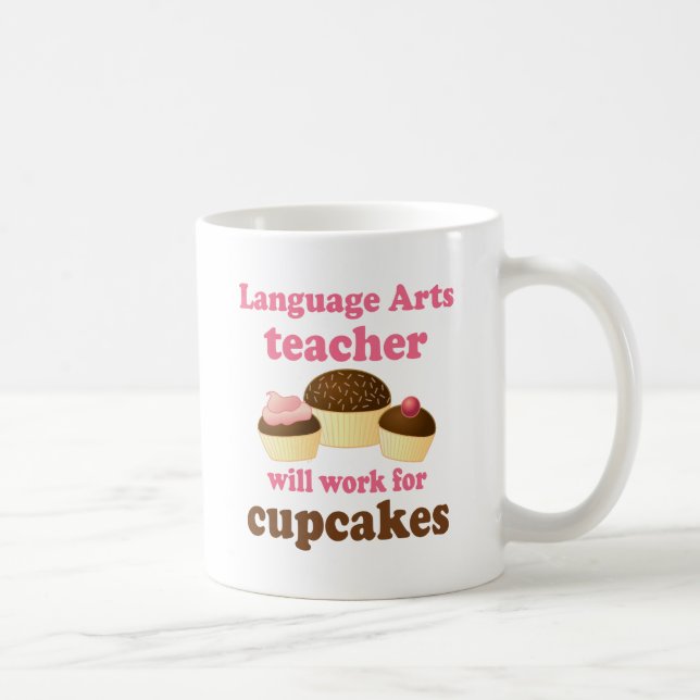 Funny Language Arts Teacher Coffee Mug (Right)
