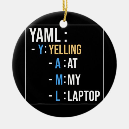Funny Laptop Quote Cool IT Computer  Ceramic Ornament
