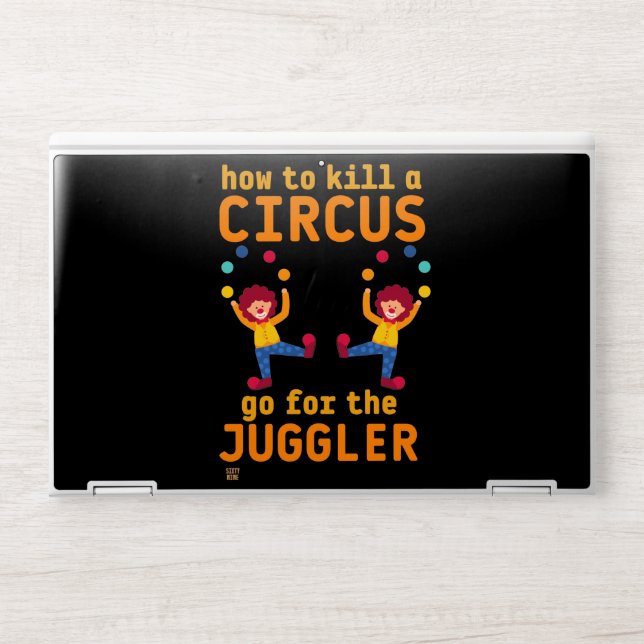 funny laptop skin  "GO 4 THE JUGGLER" (Front)
