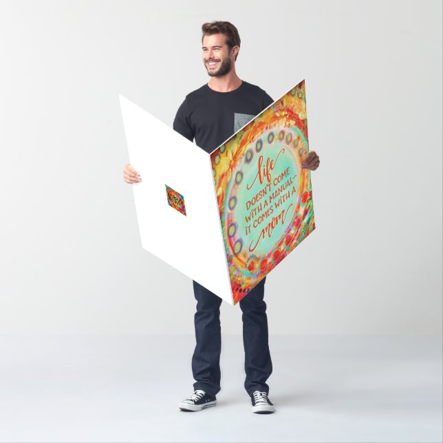 Funny Large Mom Quote Group Inspirivity Card (In Situ)