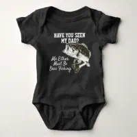 Funny Largemouth Bass Fishing Dad Fish Sports Baby Bodysuit