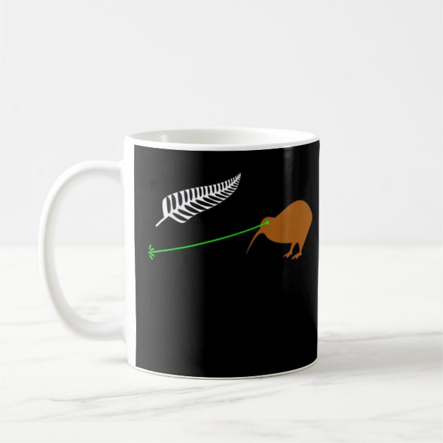 Funny Laser Kiwi Flag- New Zealand Popular Choice  Coffee Mug (Left)
