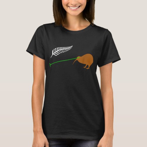 Funny Laser Kiwi Flag_ New Zealand Popular Choice  T_Shirt