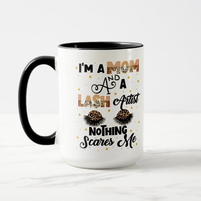 Funny Lash Artist Cosmetologist Quote  Mug (Left)