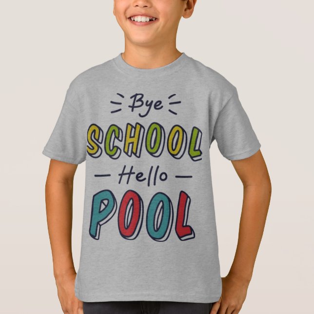 Funny Last Day of School Boys' Tee - Bye School (Front)