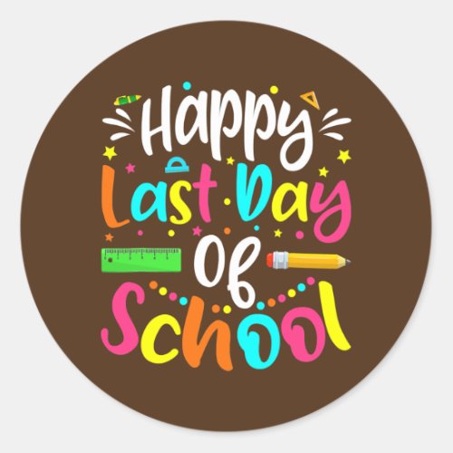 Funny Last Day Of School Schools Out For Summer Classic Round Sticker