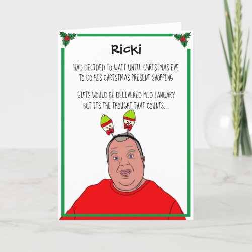 Funny Last minute Christmas Shopping  Holiday Card