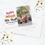 Funny Late Happy New Year Photo Holiday Card<br><div class="desc">Funny Late Happy New Year Photo Holiday Card **PLEASE READ BEFORE ORDERING** 1. If you make changes and the design is cropped or doesn't look right on the screen please use the Live Design Service to help you fix it. 2. Your order goes directly to the printers. What you see...</div>