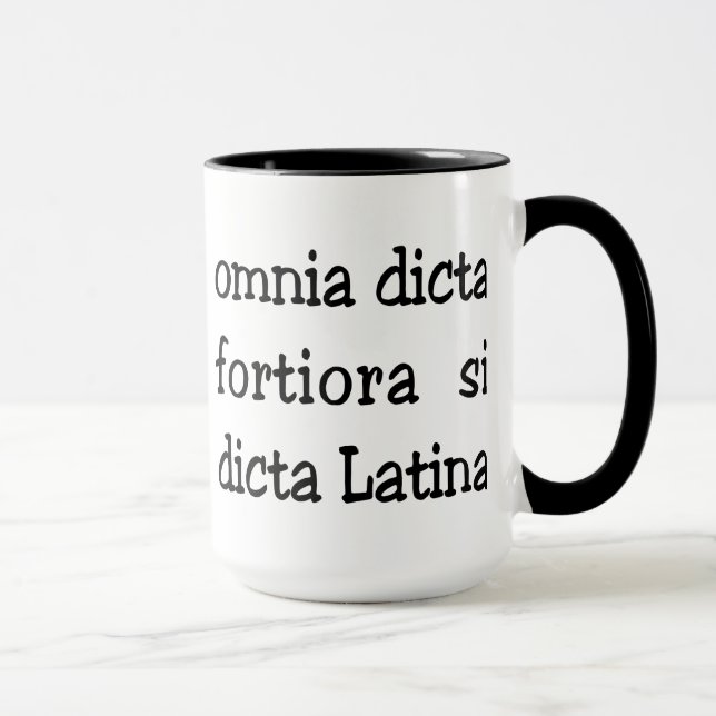 Funny Latin phrase, slogan Mug (Right)