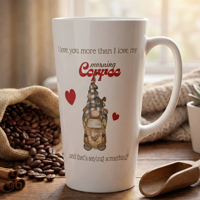 Funny Latte Mug – Coffee Gnome Gift for Boyfriend (Creator Uploaded)