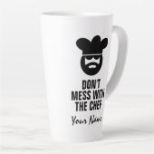 Funny latte mug gift for kitchen chef cook (Right Angle)