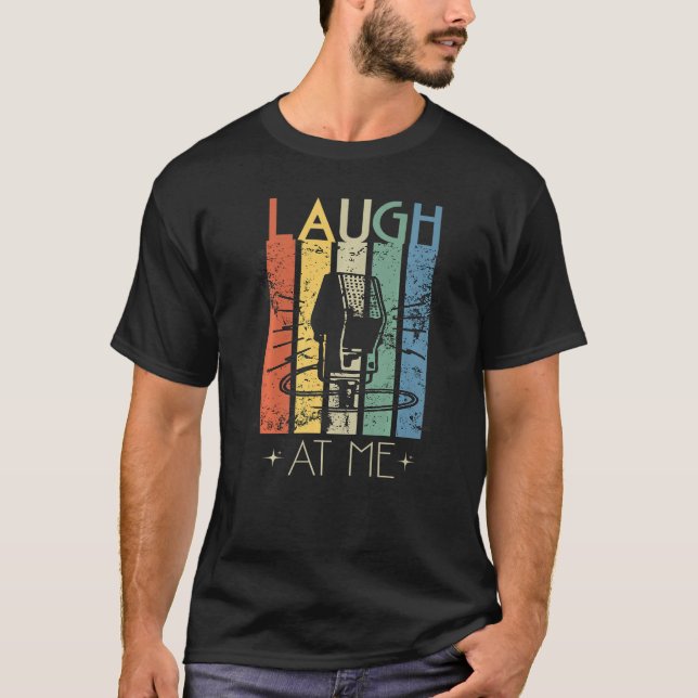 Funny Laugh At Me Stand Up Comedy Microphone Premi T-Shirt (Front)