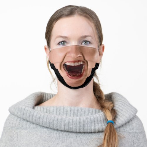 Funny Laughing Big Mouth Adult Cloth Face Mask