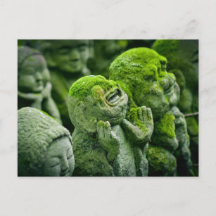 Funny Laughing Buddha Statue Kyoto Japan Photo Postcard