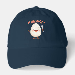 Funny Laughing Egg Cartoon Dad Hat   Cute Food 