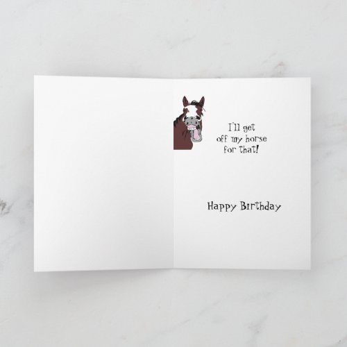 Funny Laughing Horse Birthday Humor Card