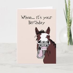 Funny Laughing Horse Birthday Humor Card