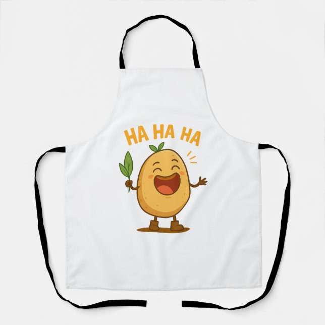 Funny Laughing Potato Apron (Front)