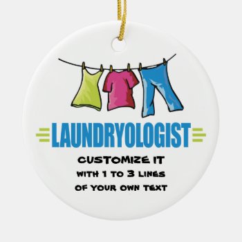 Funny Laundry Ceramic Ornament by OlogistShop at Zazzle