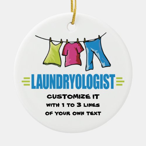 Funny Laundry Ceramic Ornament