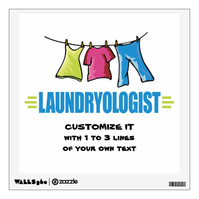 Funny Laundry Wall Sticker (Front)