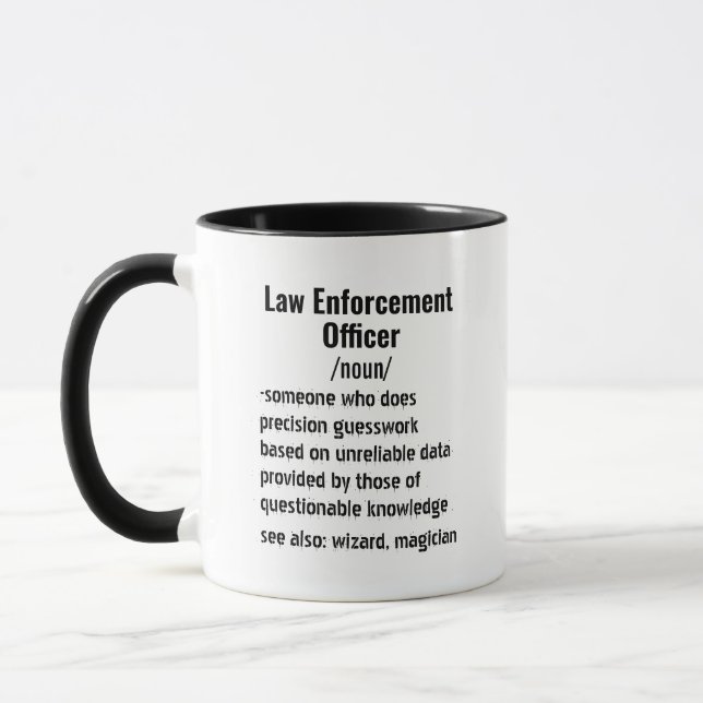 Funny Law Enforcement Officer Definition gifts  Mug (Left)