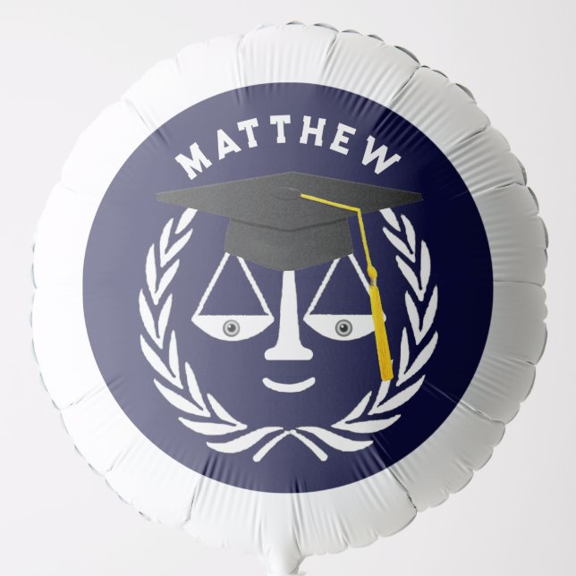 Funny Law School Graduation Balloon (Front)