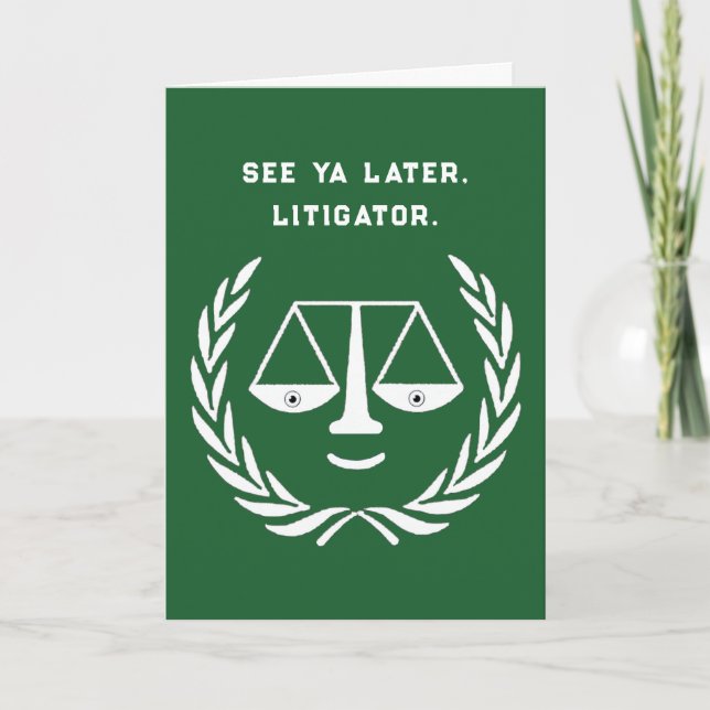 Funny Law School Graduation Card (Front)