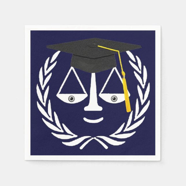 Funny Law School Graduation Napkins (Front)