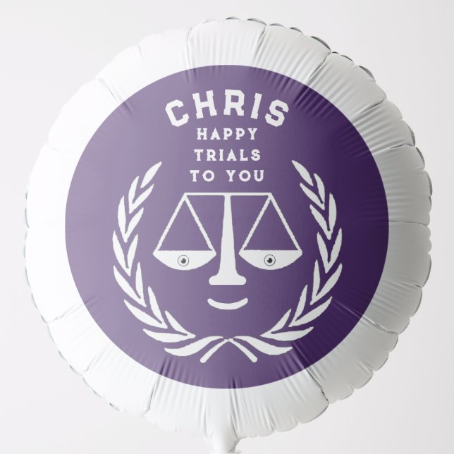 Funny Law School Graduation Party Balloon (Front)