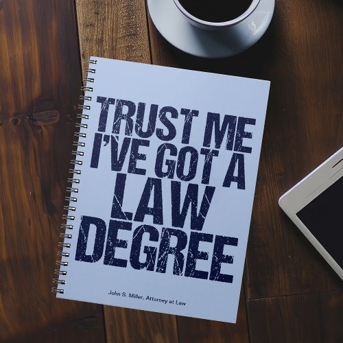 Funny Law School Graduation Personalized Lawyer Notebook