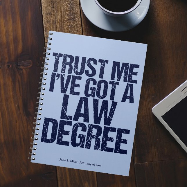 Funny Law School Graduation Personalized Lawyer Notebook (Creator Uploaded)
