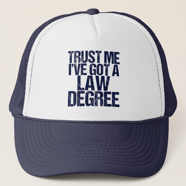 Funny Law School Graduation Personalized Lawyer Trucker Hat (Front)