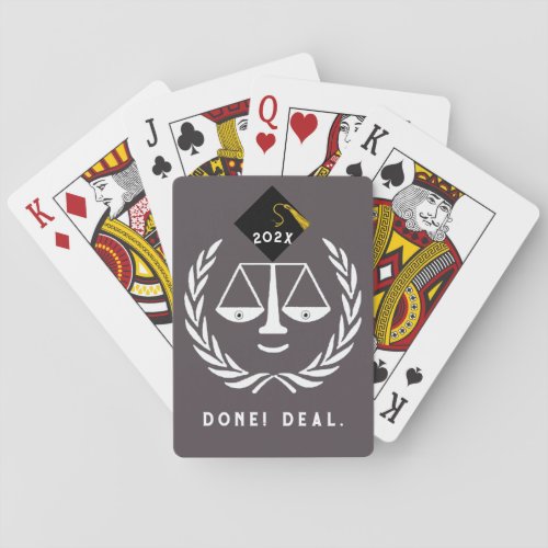 Funny Law School Graduation Playing Cards