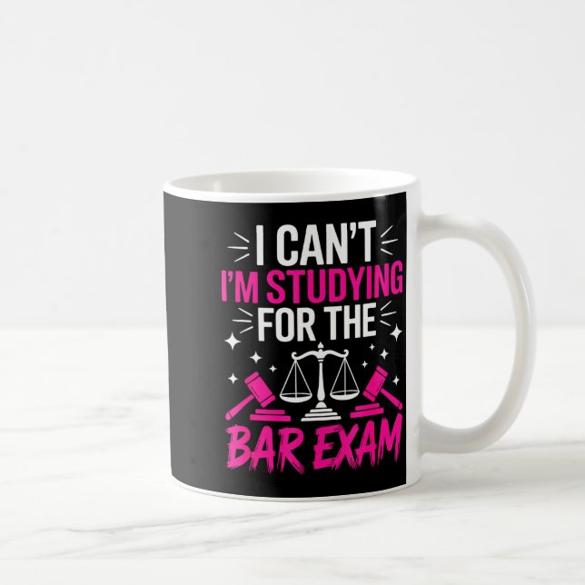 Funny Law School Student Gift - Can't Studying For Coffee Mug (Right)