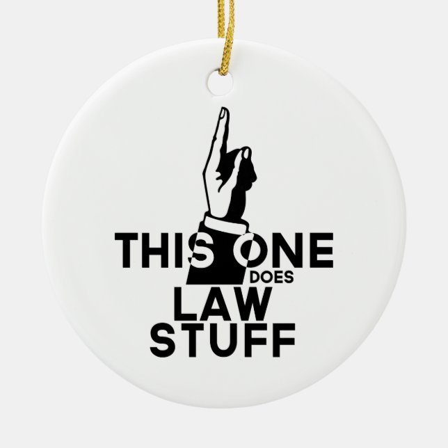 Funny Law Vintage - Lawyer Paralegal This One Ceramic Ornament (Front)