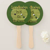 pludselig lever Omvendt Funny Lawn Bowlers Do It, Hand Fans | Zazzle